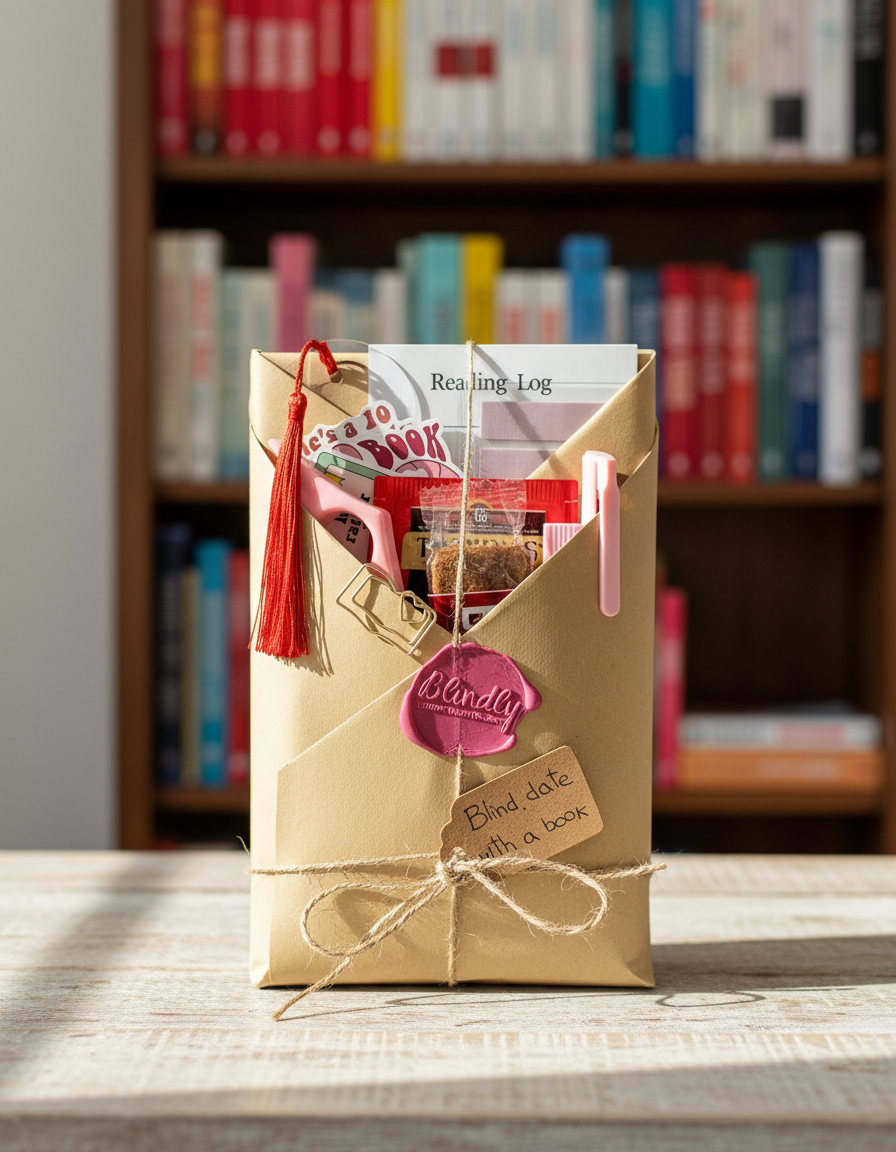 Blind Date with a Book - large product view with bookshelf